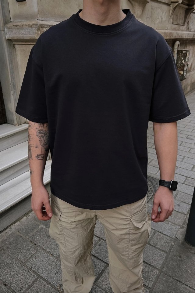 Anthracite Oversize Tshirt ATE5266 - 2