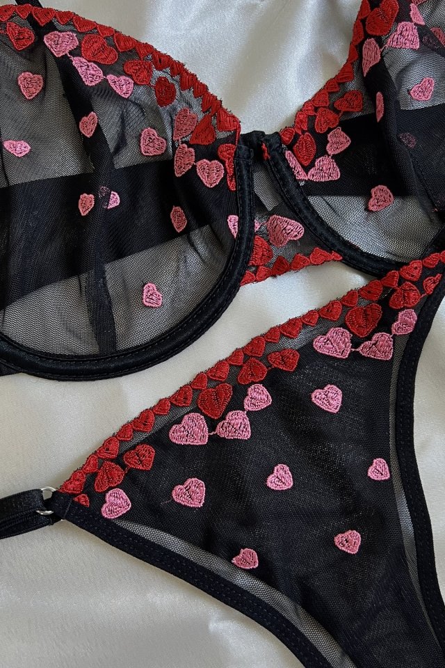 Barbie Heart Black Balenli Bra Set AATE6264 - 3