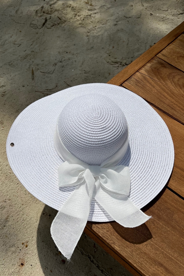 Beyaz Hasır Şapka ATE6597 - 4