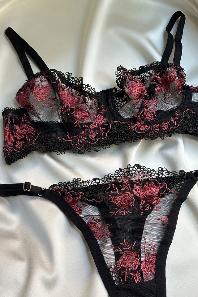 Black Lace Detail Underwear ATE-1674 - 1