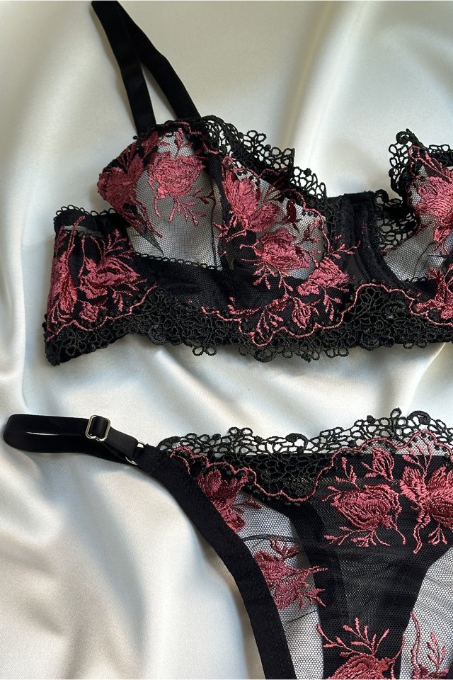 Black Lace Detail Underwear ATE-1674 - 3