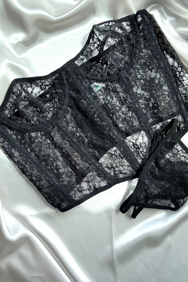 Black Lace Detail Underwear ATE5166 
