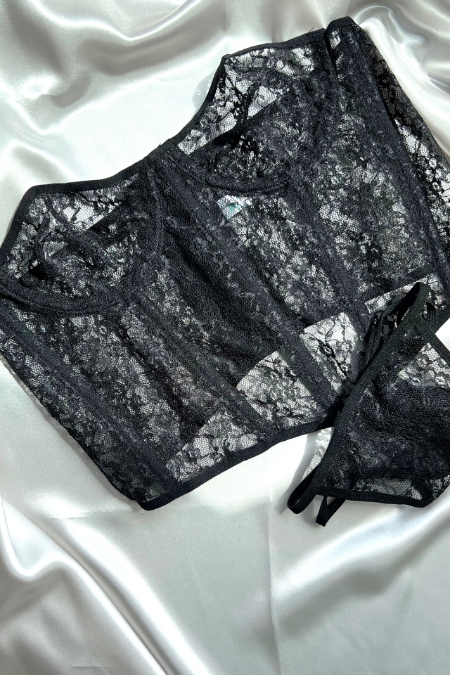 Black Lace Detail Underwear ATE5166 - 3