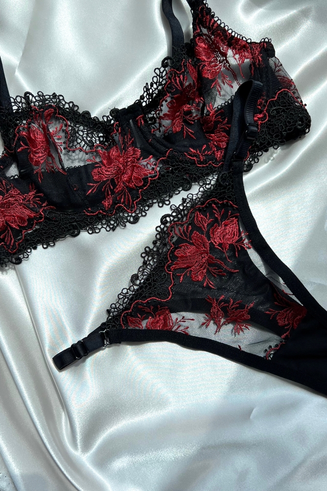 Black Lace Detail Underwear ATE5176 - 1