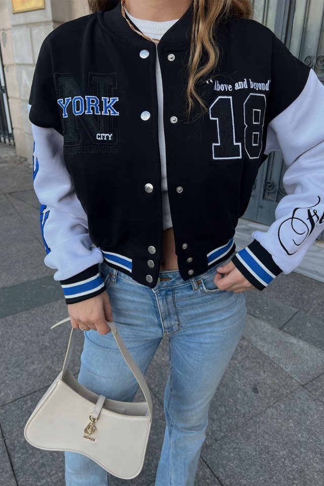 Black NY City College Jacket ATE2242 - 6