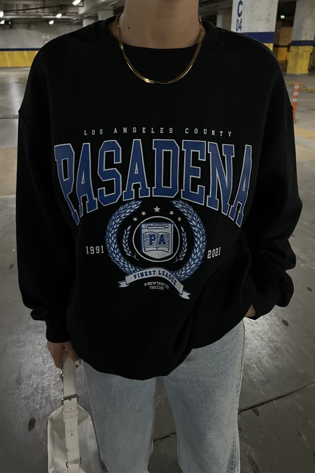 Black Pasadena Printed Sweat ATE2167 - 2