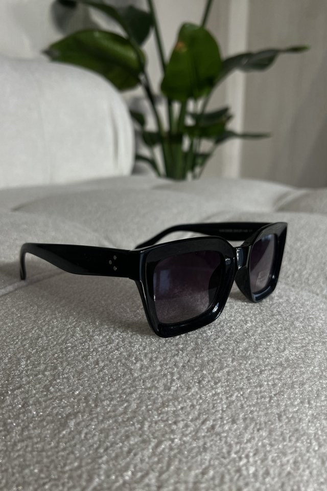 Black Thick Frame Sunglasses ATE6747 - 2