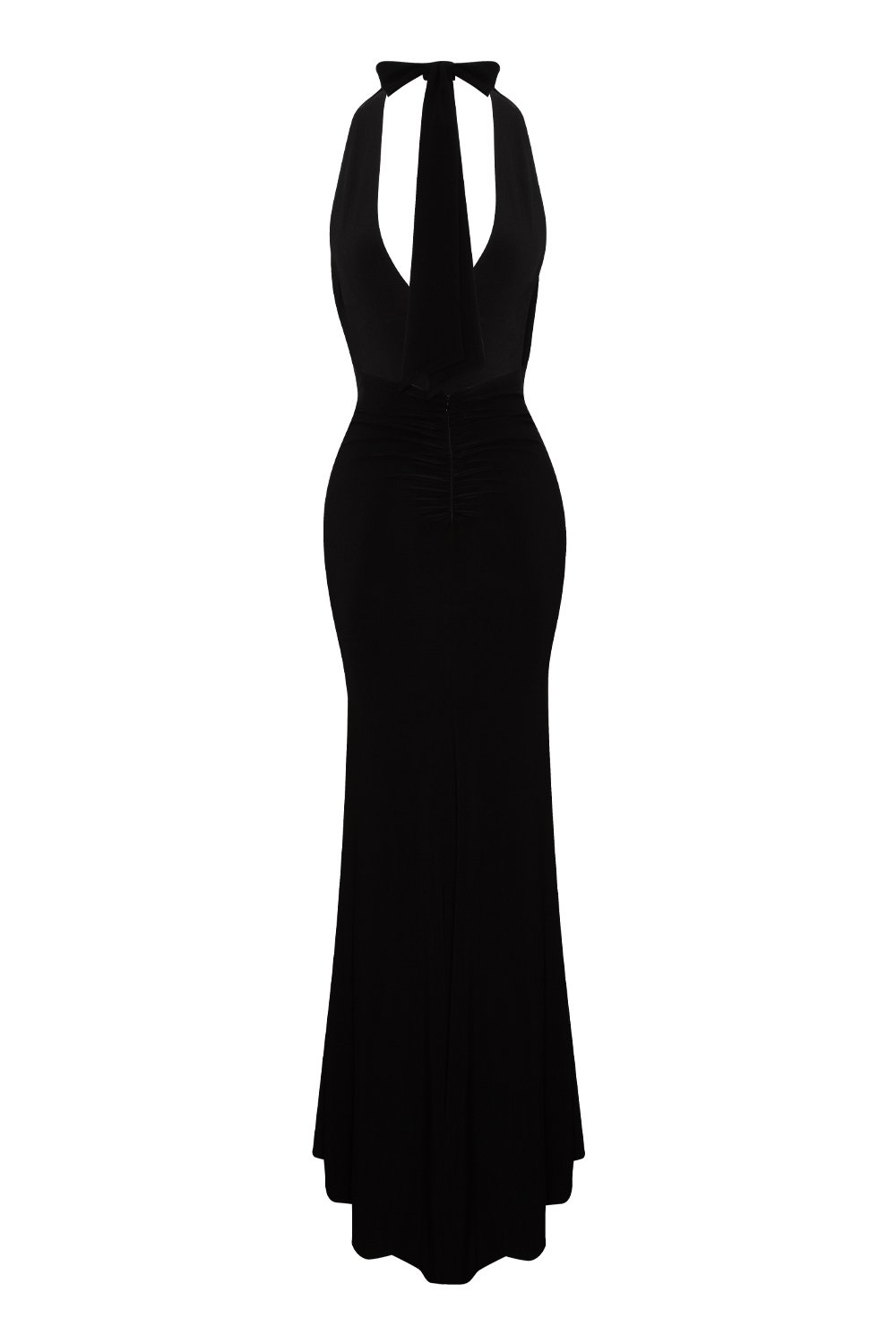 Black Maxi Length Slit Dress TWL3 - 13
