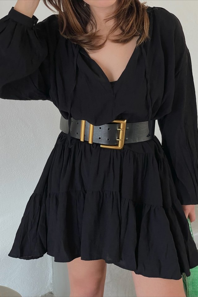 Black Mini Dress ATE1249 - 7