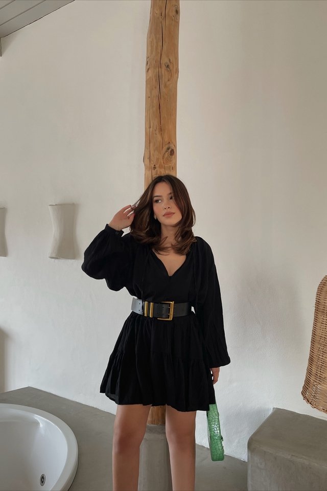 Black Mini Dress ATE1249 - 3