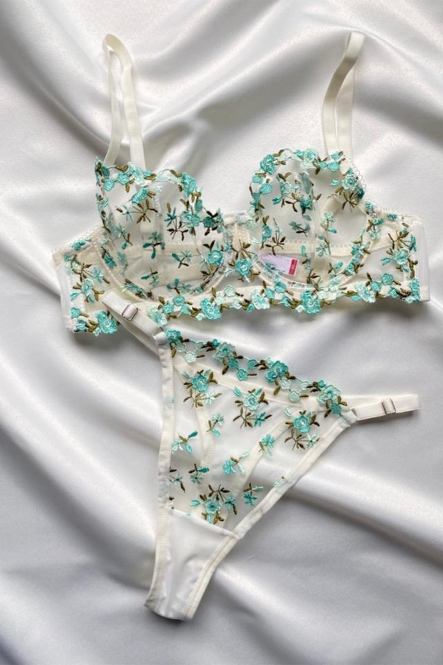 Blue Floral Pattern Underwear ATE6878 - 3