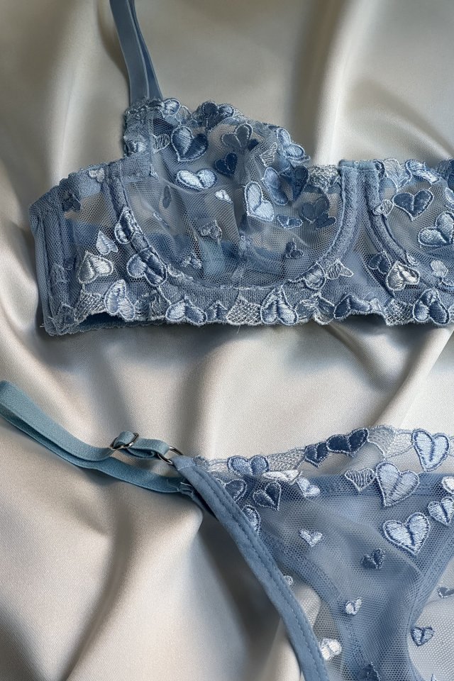 Blue Flower Detail Underwear ATE-1672 - 3