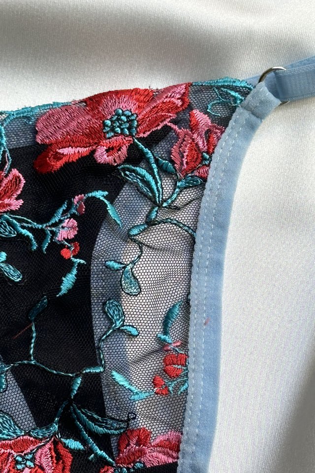 Blue Flower Detail Underwear ATE-1679 - 3