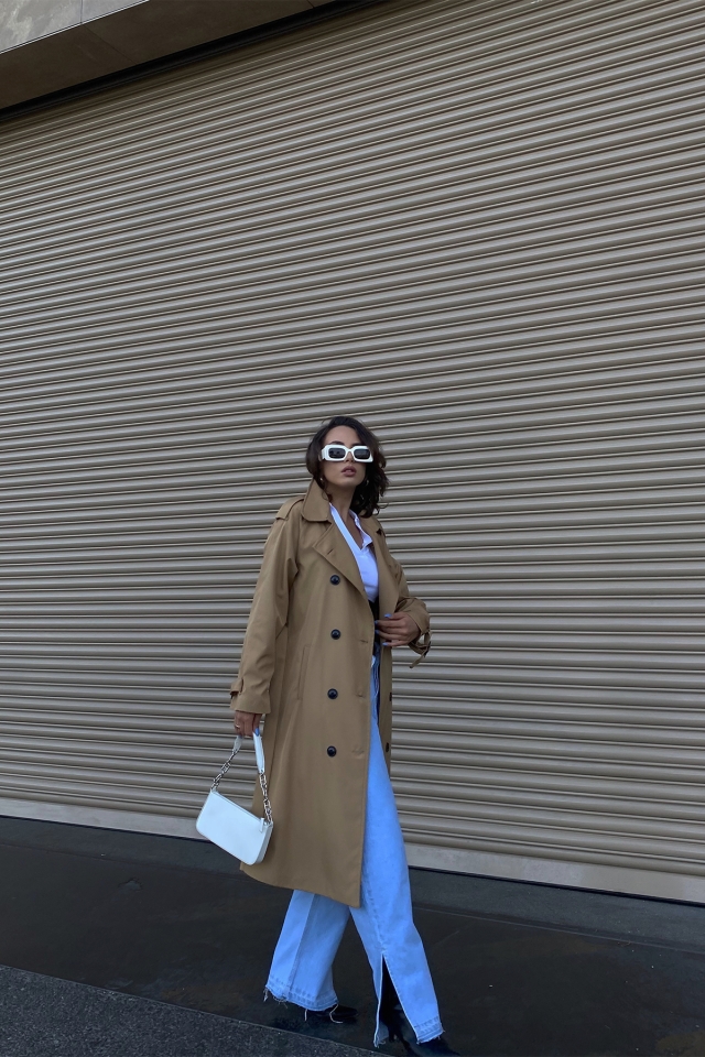 Camel Belted Sleeve Trenchcoat ATE1997 - 9