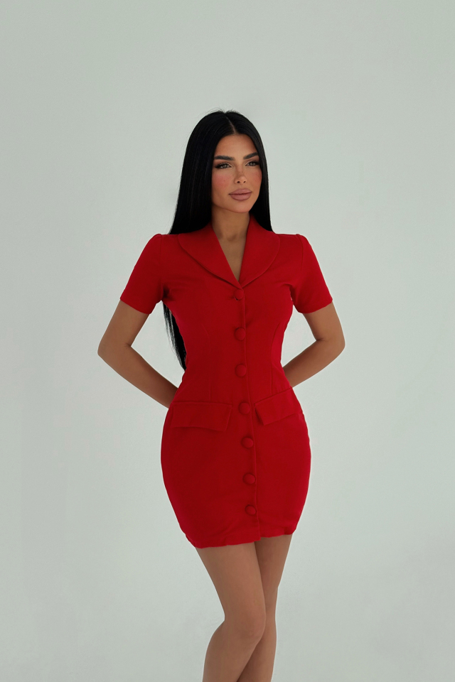 Kırmızı Düğme Detay ATE-2459 