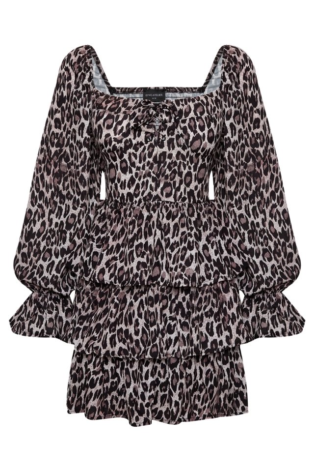 Leopard Pattern Mini Dress CTR26 - 2