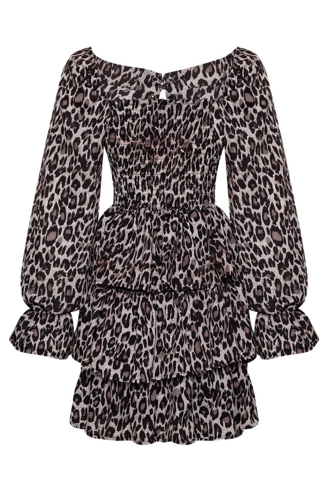 Leopard Pattern Mini Dress CTR26 - 4