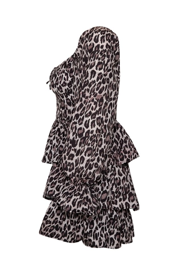 Leopard Pattern Mini Dress CTR26 - 6