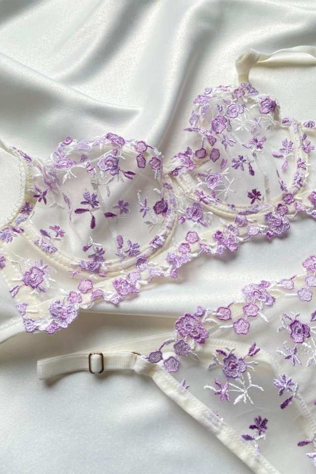 Lilac Flower Pattern Underwear AATE6877 - 2