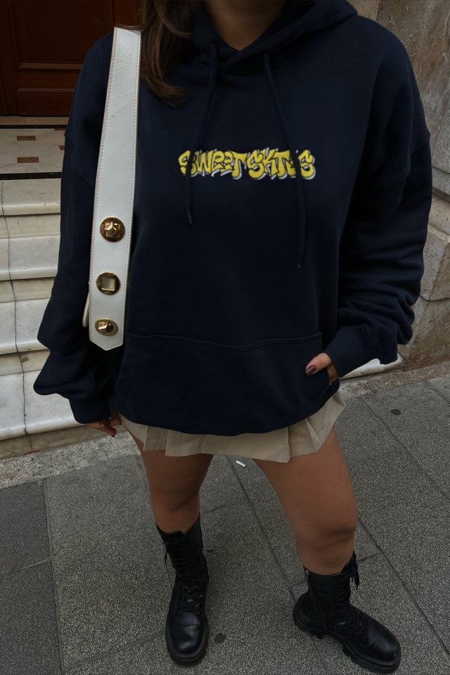 Navy Blue Embroidered Sweat ATE2353 - 2