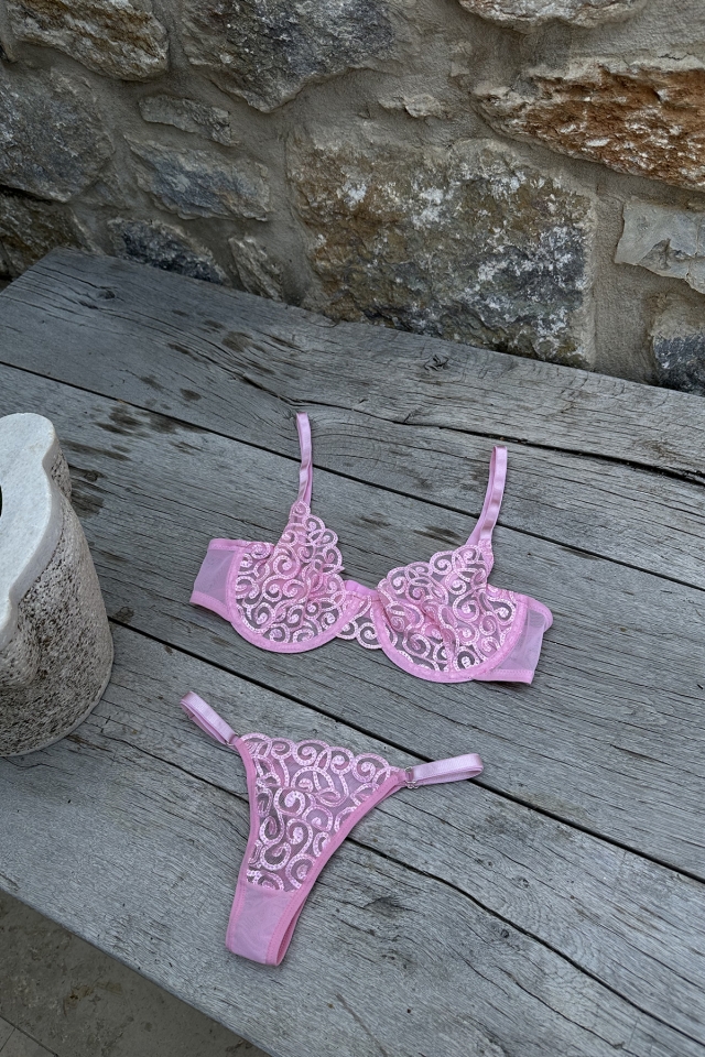 Pink Flower Pattern Underwear ATEL2483 - 1