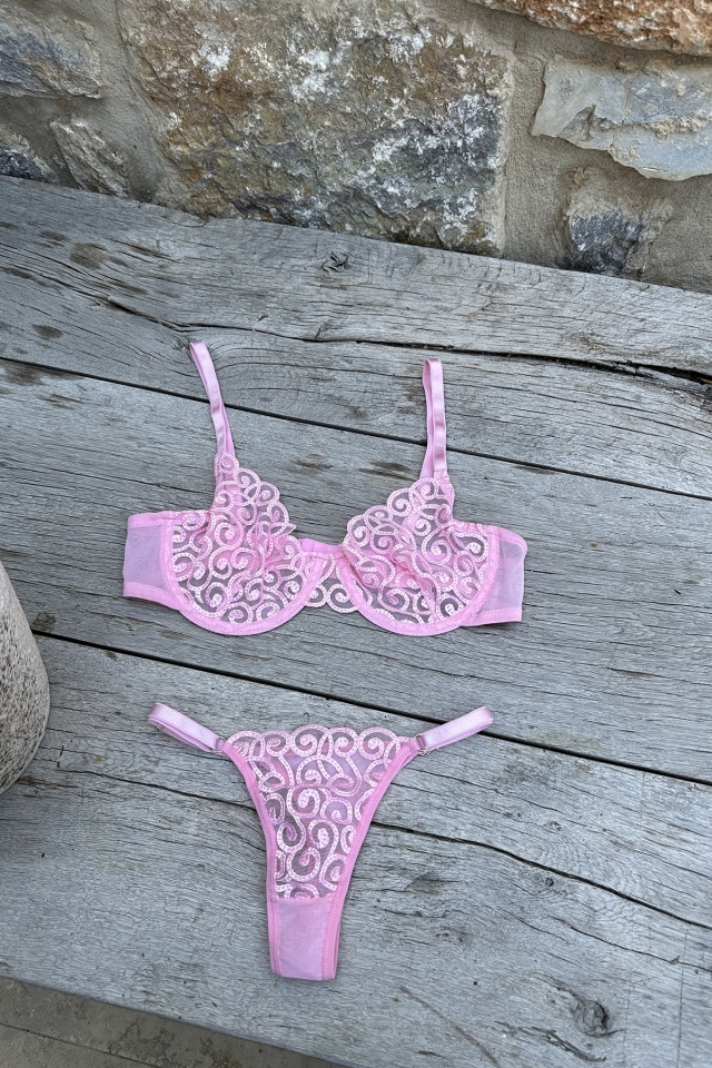 Pink Flower Pattern Underwear ATEL2483 - 2