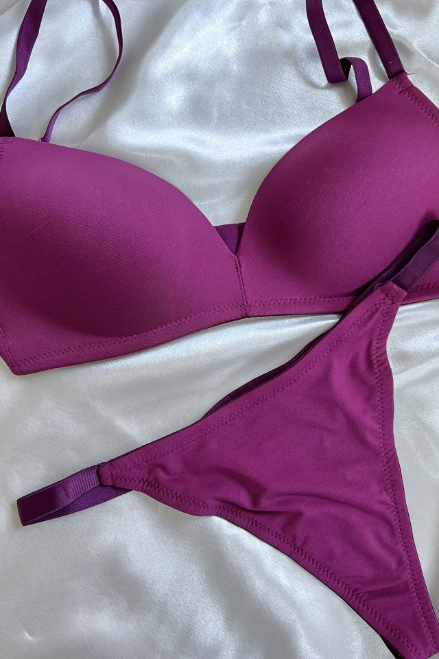 Purple Classic Bra Set ATE6266 