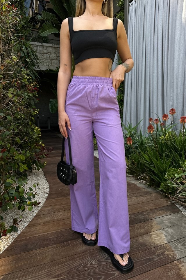 Purple Palazzo Pants ATE6197 - 2