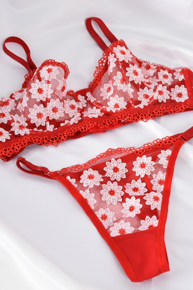 Red Daisy Set ATE4598 - 3