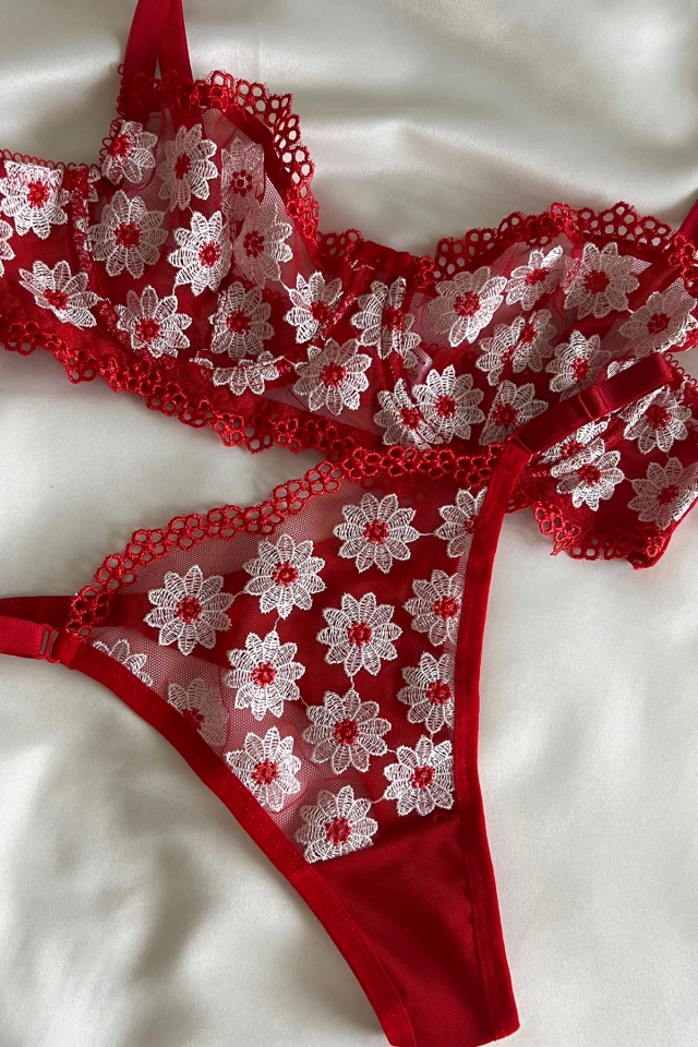 Red Daisy Set ATE4598 - 1