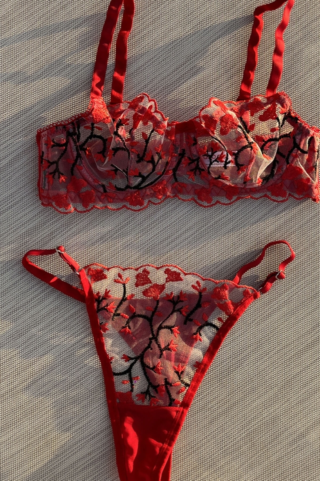 Red Flower Pattern Underwear ATEL2226 - 1