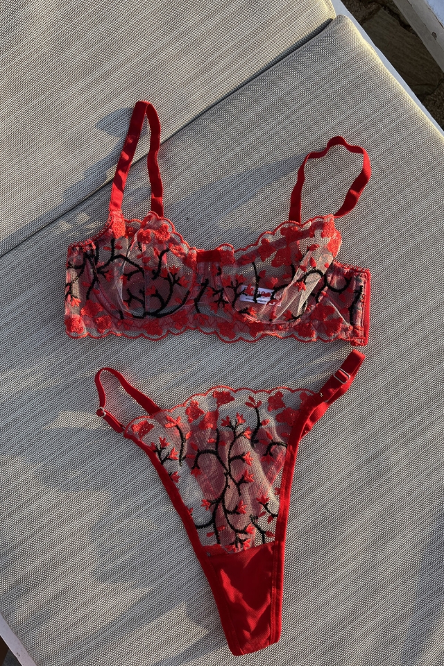 Red Flower Pattern Underwear ATEL2226 - 2