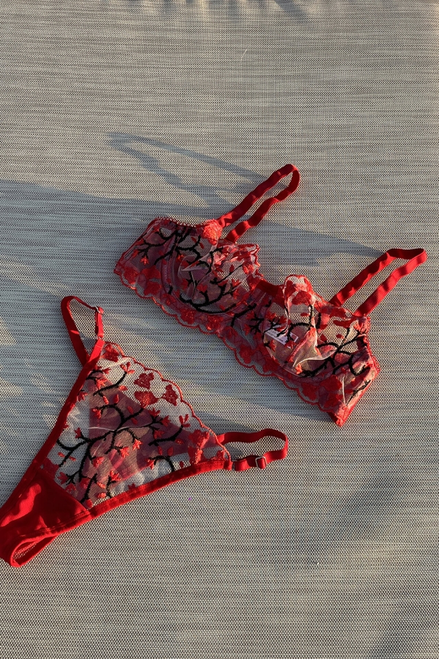 Red Flower Pattern Underwear ATEL2226 - 3