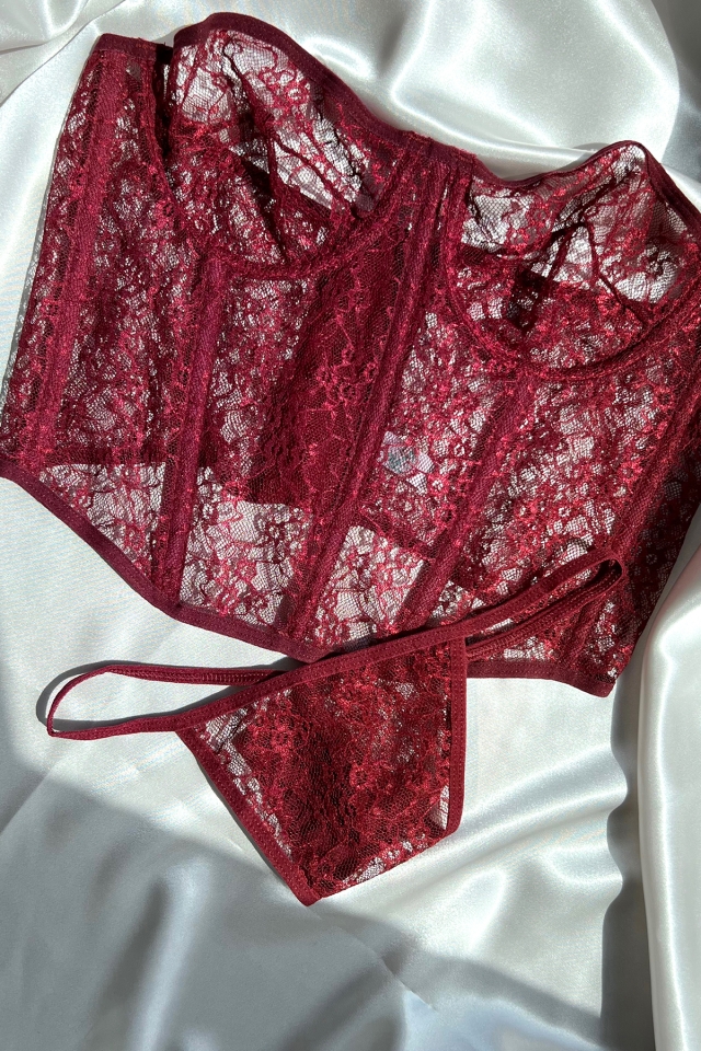 Red Lace Detail Underwear ATE5167 - 1