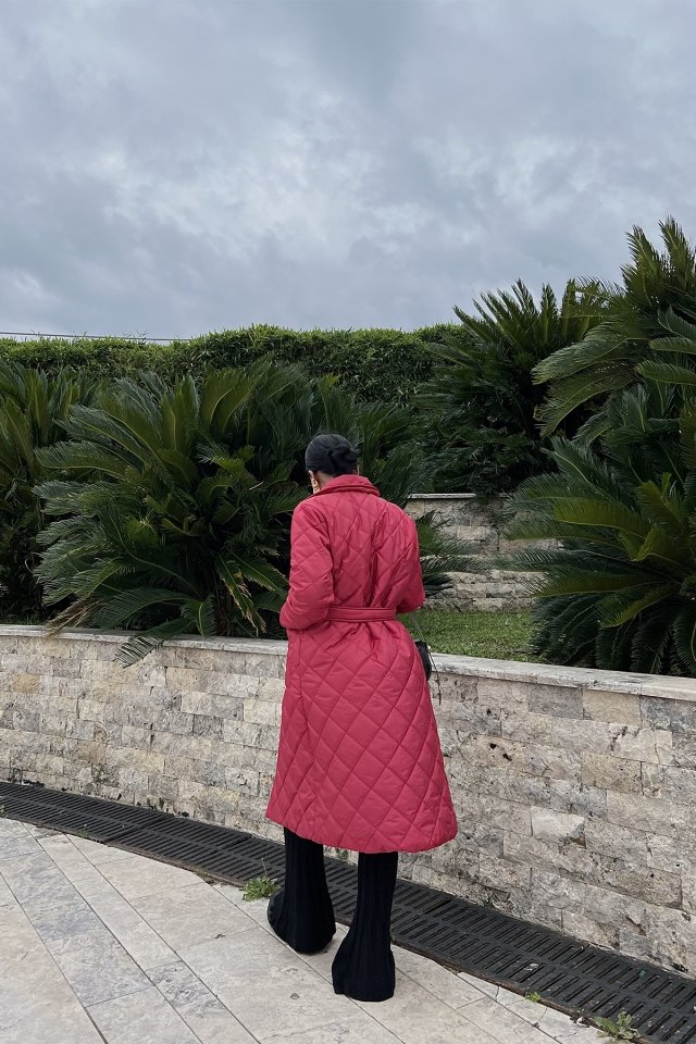 Red Quilted Coat ATE2140 - 2