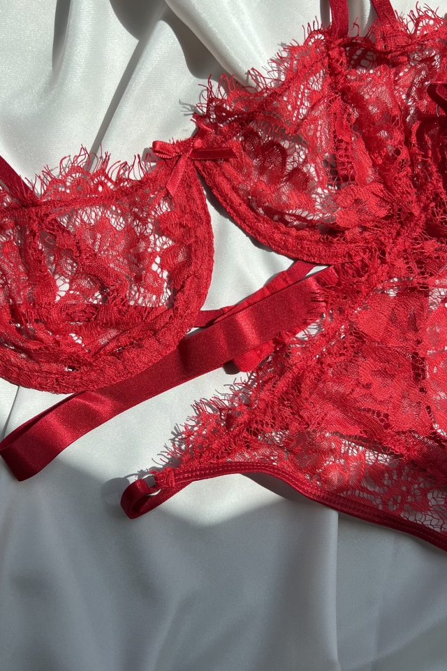 Red Tassel Detail Underwear ATE5181 - 2