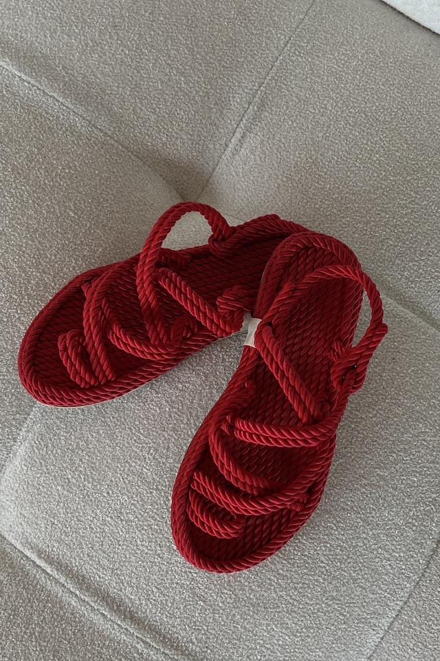 Red Wicker Sandals ATEL36 - 5