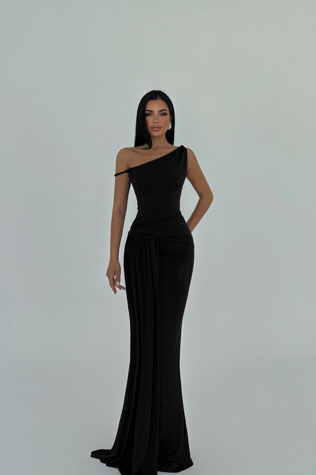 Siyah  Rowen  Elbise ATE-2596