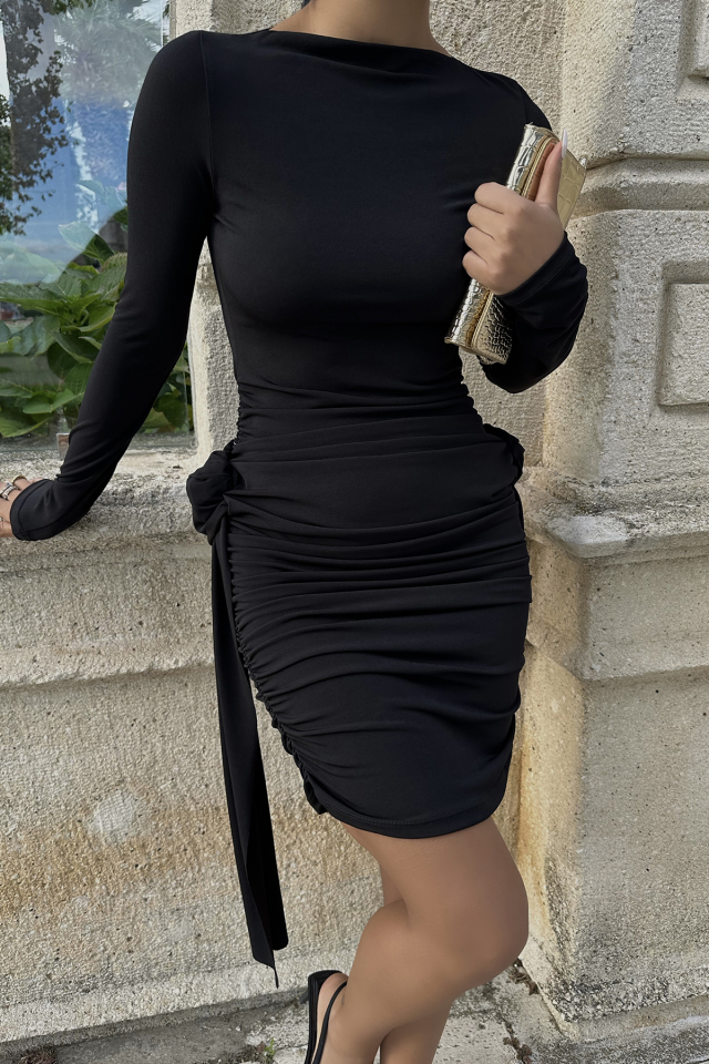 LAILA Siyah Tasarım Elbise ATE8465 - 2