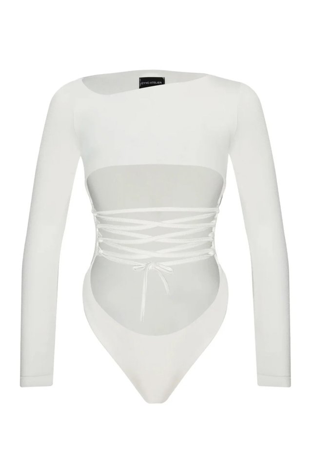Beyaz Skyli Bodysuit ATE2171 - 4