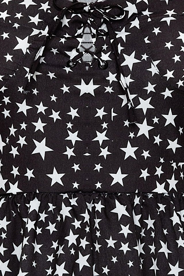 Yıldız Desen Kalp Yaka Elbise HP1 - 8